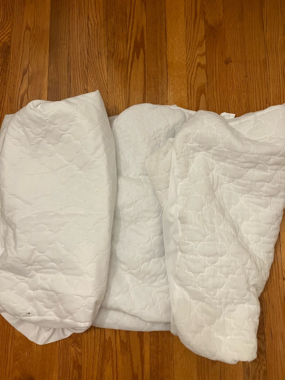 White Quilted Mattress  Crib Pad Protector - Soft Hypoallergenic 3 pack